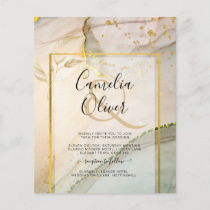 Oyster Pearl Gold WEDING Alkoholtink Abstrakt Flyer