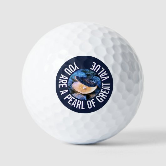 OYSTER Pearl of Great Value Custom Christlich Golfball (Vorderseite)