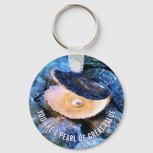 OYSTER Pearl of Great Value Custom Christlich Schlüsselanhänger (Rückseite)