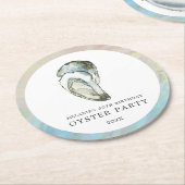 Oyster Pearl Party| Doppelauster Runder Pappuntersetzer (Angewinkelt)