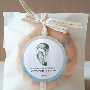 Oyster Pearl Party   Doppelaustern Runder Aufkleber