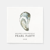 Oyster Pearl Party | Doppelaustern Serviette (Vorderseite)