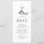 Oyster Pearl Party | Gray Theme Menükarte (Vorderseite)