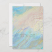 Oyster Pearl Party| Opalstil Einladung (Rückseite)