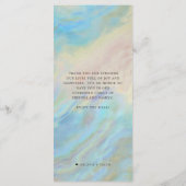 Oyster Pearl Party| Optisches Thema für zwei Auste Menükarte (Rückseite)