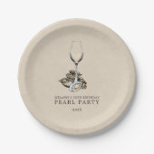 Oyster Pearl Party Pappteller (Vorderseite)