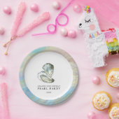 Oyster Pearl Party Zwei Auster| weiß Pappteller (Party)