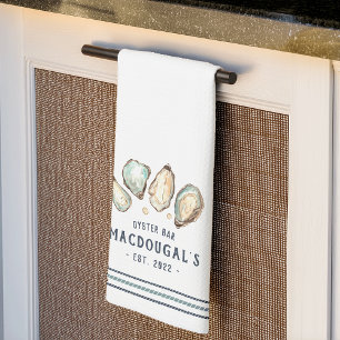 Oyster & Pearl Personalisiert Familienname Oyster  Geschirrtuch