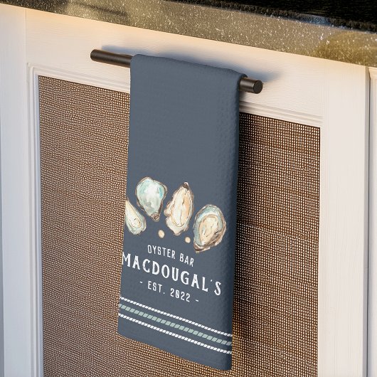 Oyster & Pearl Personalisiert Familienname Oyster Geschirrtuch