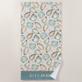 Oyster & Pearl Personalisiert Strandtuch (Vorderseite)