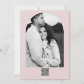 Oyster Pink Gold Moderne Minimal Hochzeit Vielen D Einladung (Rückseite)