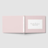 Oyster Pink & Gold Moderne Minimale Hochzeit Gästebuch (Voll)