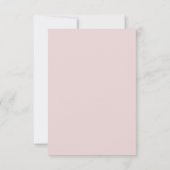 Oyster Pink & Gold Moderner Minimaler Hochzeitssze RSVP Karte (Rückseite)