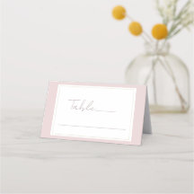 Oyster Pink & Gold Moderner Minimaler Hochzeitstis