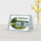 Oyster Pond Scene Son Birthday Card Karte (Gelbe Blume)