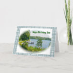 Oyster Pond Scene Son Birthday Card Karte<br><div class="desc">Als Kind verbrachte ich viele Sommertage damit,  durch die Gewässer des Oyster Pond zu treiben.  Es gab immer eine Vielzahl von Dingen zu sehen (Schildkröten,  gemalte Schildkröten,  Fische,  Vögel,  Wasserkäfer,  etc.),  und es war ein friedlicher Zeitvertreib.</div>