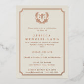 Oyster Registered Nurse Caduceus+Laurel Wreath Folieneinladung (Vorderseite)