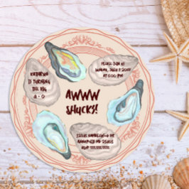 Oyster Roast Awww Shucks Adult Birthday Party Einladung