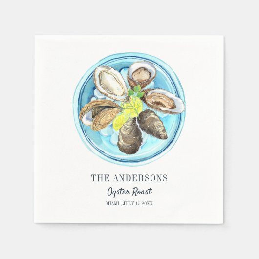 Oyster Roast Birthday Summer Serviette (Vorderseite)