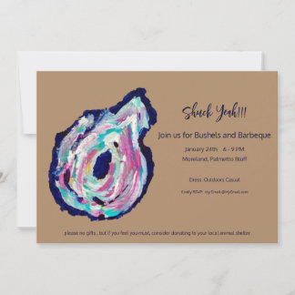 Oyster Roast Bushels & GRILLEN Invitation - Shuck Einladung