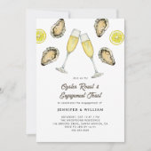 Oyster Roast Champagne Engagement  Einladung (Vorderseite)