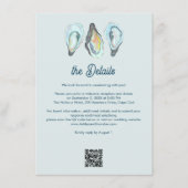 Oyster Roast Coastal Seaside Watercolor Wedding Begleitkarte (Vorderseite)