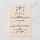 Oyster Roast Coastal Seaside Watercolor Wedding Begleitkarte (Vorderseite)