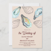 Oyster Roast Coastal Seaside Watercolor Wedding  Einladung (Vorderseite)