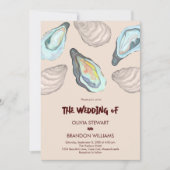 Oyster Roast Coastal Seaside Watercolor Wedding Einladung (Vorderseite)