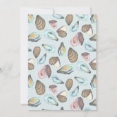 Oyster Roast Coastal Seaside Watercolor Wedding Einladung (Rückseite)