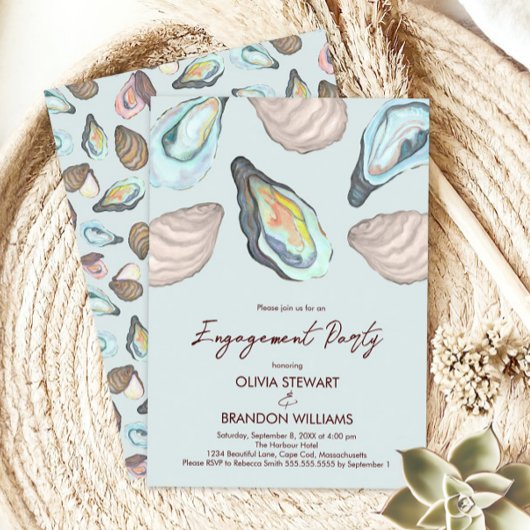 Oyster Roast Coastal Wedding Engagement Party Einladung