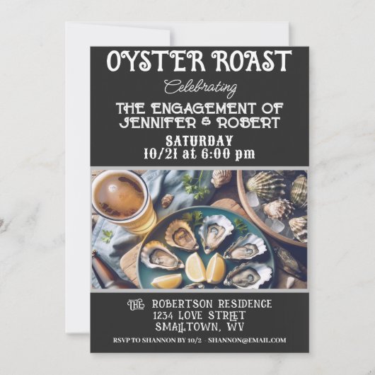 Oyster Roast Couples - Einladung (Vorderseite)