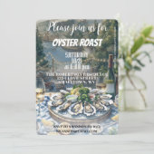 Oyster Roast Einladung (Stehend Vorderseite)