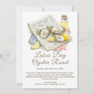 Oyster Roast Einladung Patriotische Küste am Arbei