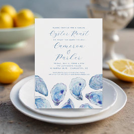 Oyster Roast Lässige Engagement Partei Aquarell Einladung
