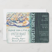 Oyster Roast Paare Dusche in Ocean Colors Einladung (Vorderseite)