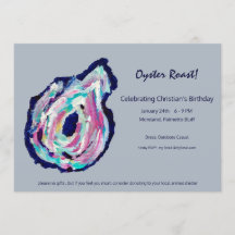 Oyster Roast Party Einladung in Light Gray