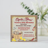 Oyster Roast Party Einladungen (Stehend Vorderseite)