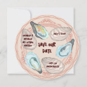 Oyster Roast Plate Wedding Save the Date Einladung (Vorderseite)