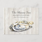 Oyster Roast Seafood Nautic Food Business Postkarte (Vorderseite)