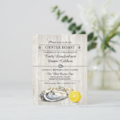 Oyster Roast Seafood Nautic Party Einladung (Stehend Vorderseite)