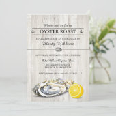 Oyster Roast Seafood Nautical Birthday Einladung (Stehend Vorderseite)