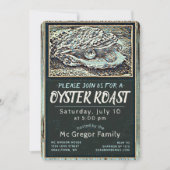 Oyster Roast Tan und Blau alle Zweck Einladung (Vorderseite)