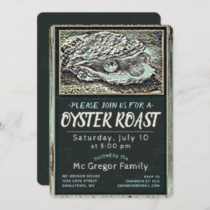 Oyster Roast Tan und Blau alle Zweck Einladung
