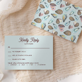 Oyster Roast Wedding Invitation, RSVP Karte
