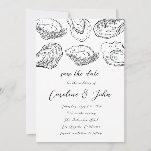 Oyster Save the Date - Oyster Wedding (Vorderseite)