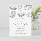 Oyster Save the Date - Oyster Wedding (Stehend Vorderseite)