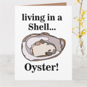Oyster Shellfish Funny Karte (Gelbe Blume)
