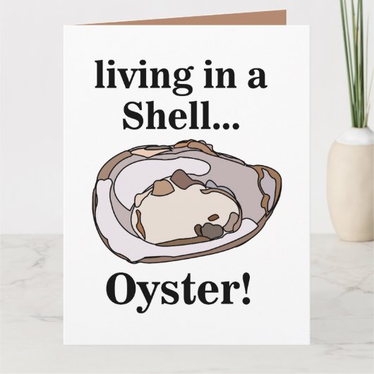 Oyster Shellfish Funny Karte (Vorderseite)