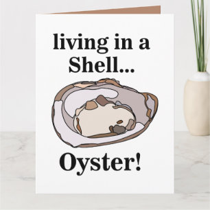 Oyster Shellfish Funny Karte
